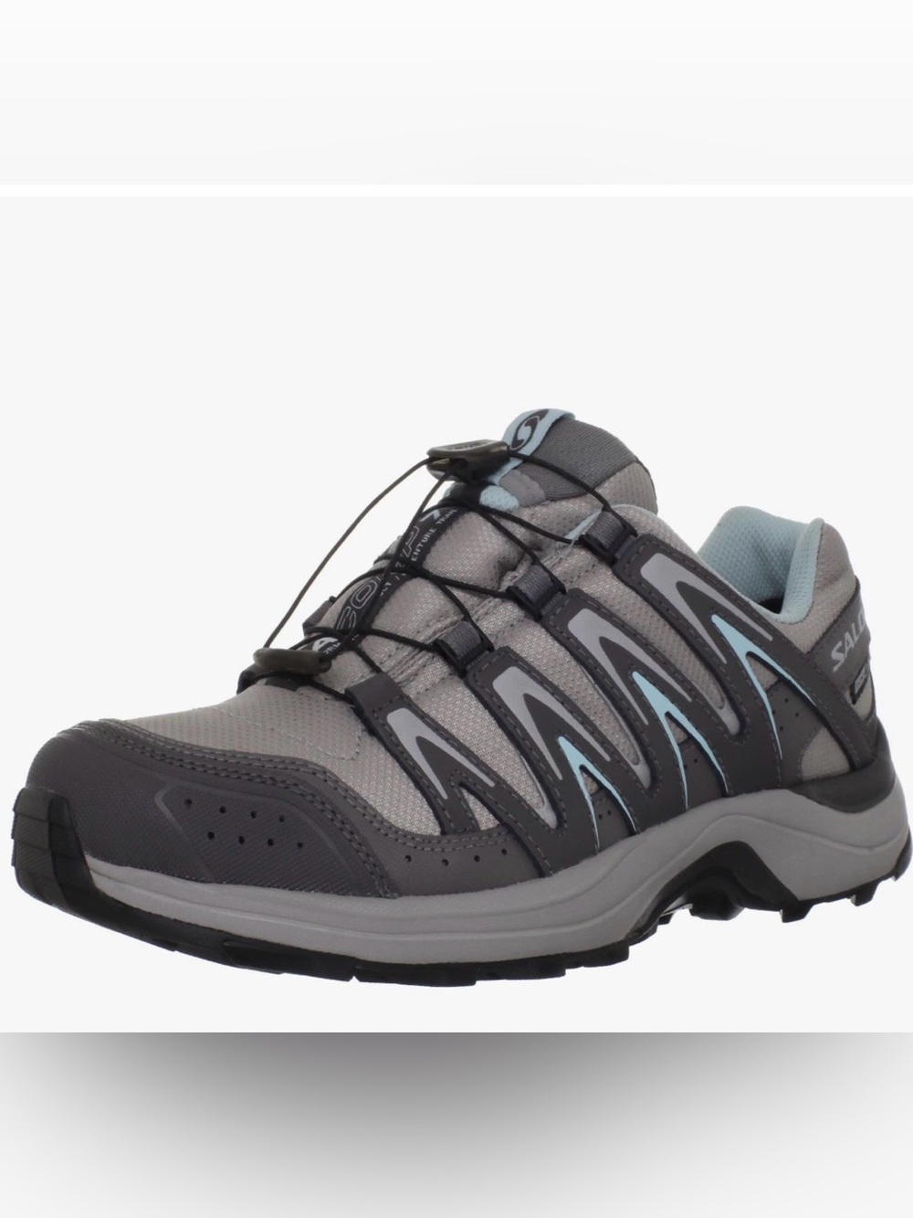 Salomon Xacomp 7 Women's Gray and Light Blue Trail Runner size 7 Lake New